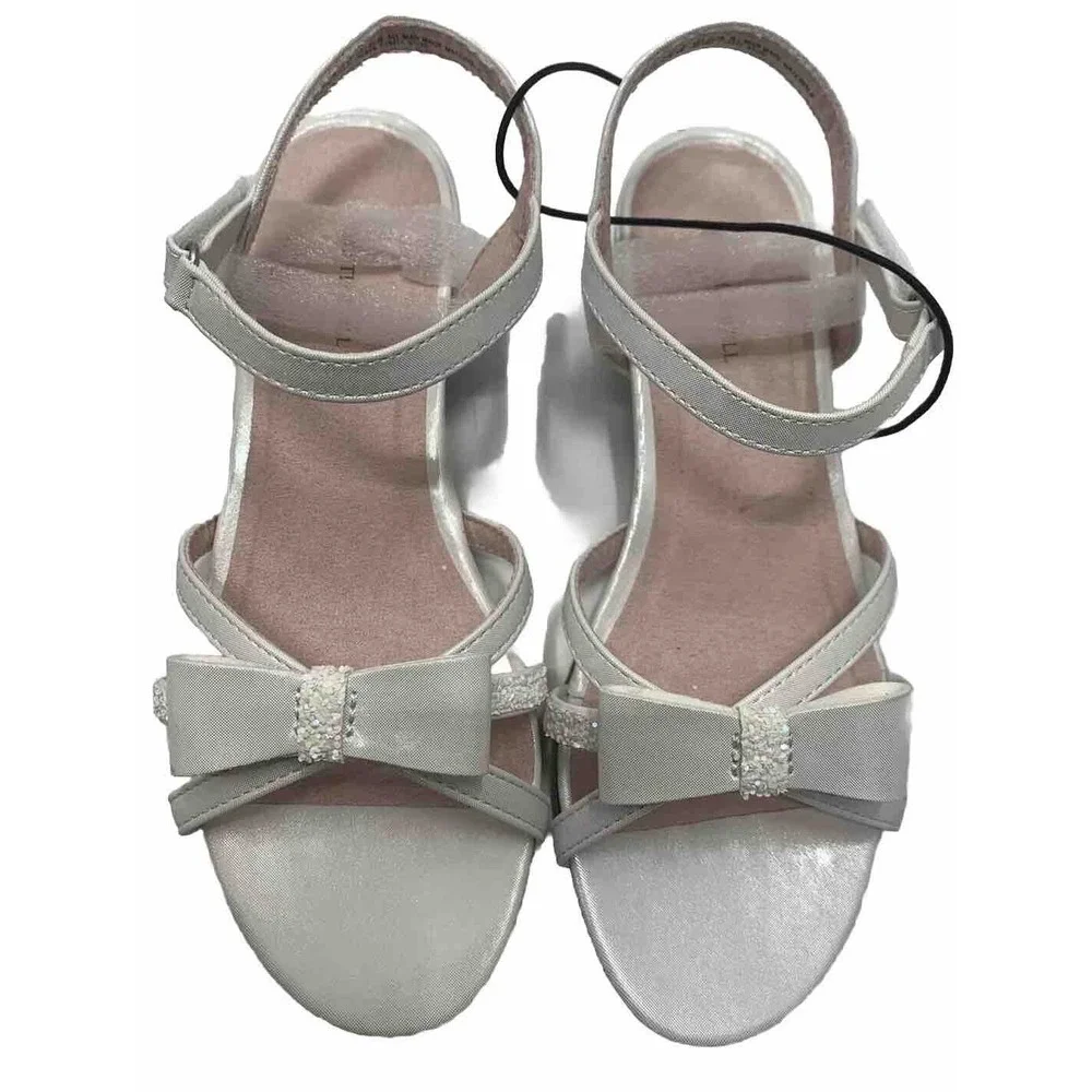 Pageant Dress Shoes Purse Set White Youth Size 4 Sequin Bow Christie & Jill New